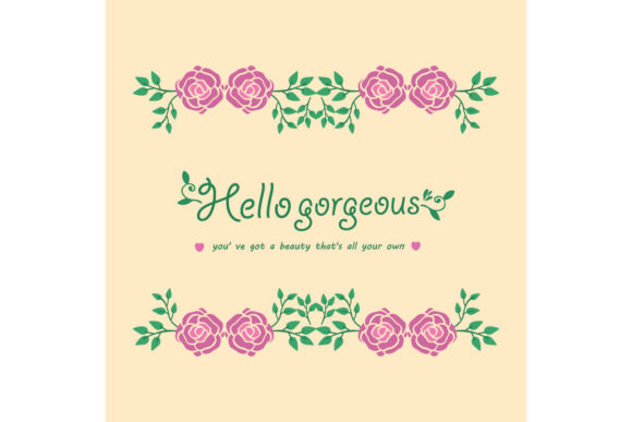 Design of Hello Gorgeous Card: A Unique Blend of Elegance and Nature