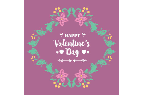 Elegant Frame for Happy Valentine Card: A Perfect Touch for Your Special Invitation