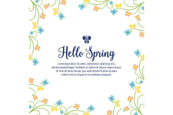 Embracing the Freshness: Modern Hello Spring Greeting Card Design