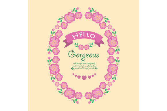 Hello Gorgeous: A Charming Greeting Card Design
