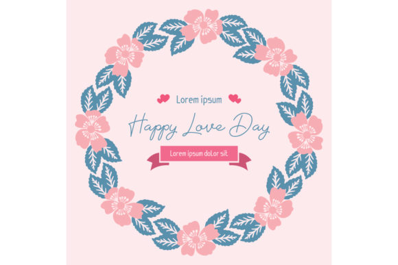 Seamless Happy Love Day Greeting Card