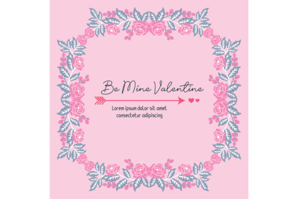 Unique Card Template Be Mine: Creative Elegance
