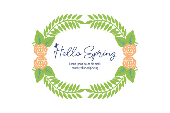 Welcome Spring with Charm: Cute Hello Spring Invitation Card Decor
