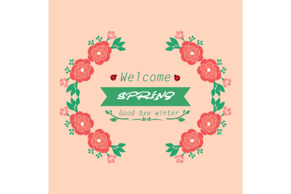 Welcome Spring with Elegance: Unique Welcome Spring Card Concept