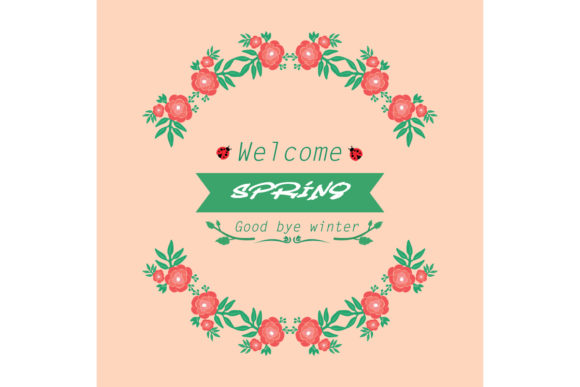 Welcome the Freshness of Spring with Cute Welcome Spring Greeting Card Decor