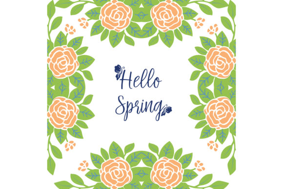 Welcoming the Season with Creative Flair: Template Design for Poster Hello Spring